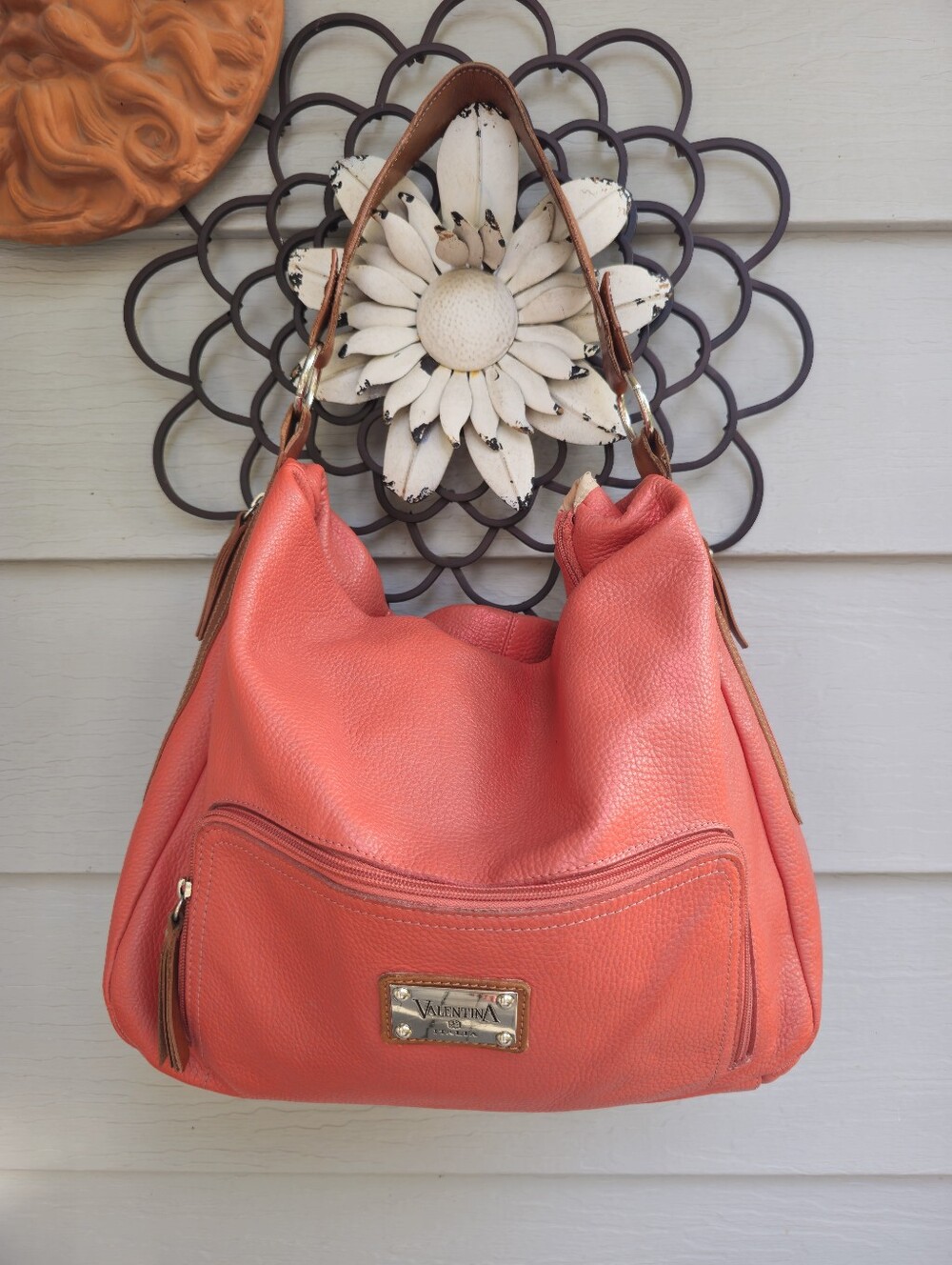 Valentina Leather Hobo Bag